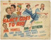 5b078 NANCY GOES TO RIO TC 1950 Jane Powell, Ann Sothern, Barry Sullivan, Carmen Miranda, musical!