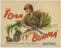 5b084 OBJECTIVE BURMA TC 1945 cool image of Errol Flynn leading World War II commandos!