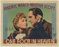 5b655 ONE FOOT IN HEAVEN LC 1941 best c/u of Fredric March & Martha Scott, Warner Bros classic!