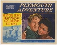 5b682 PLYMOUTH ADVENTURE LC #3 1952 romantic close up of Spencer Tracy hugging Gene Tierney!