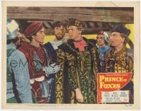 5b686 PRINCE OF FOXES LC #7 1949 close up of Tyrone Power, Everett Sloane & others!
