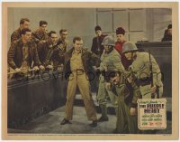 5b687 PURPLE HEART LC 1944 Dana Andrews & prisoners of war glare at Japanese soldiers in court!