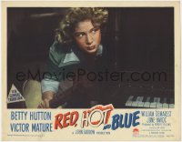 5b709 RED, HOT & BLUE LC #2 1949 great close up of Betty Hutton hiding behind piano!