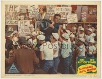 5b711 REFORMER & THE REDHEAD LC #6 1950 Dick Powell getting shoved by lots of orphan protesters!