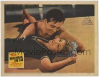 5b712 REMEMBER THE DAY LC 1941 romantic c/u of Claudette Colbert & John Payne in swimsuits!