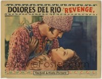 5b715 REVENGE LC 1928 best romantic close up of Dolores Del Rio & LeRoy Mason embracing!