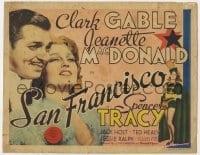 5b098 SAN FRANCISCO TC 1936 full-length sexy Jeanette MacDonald & romantic close up w/ Clark Gable!