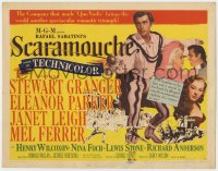 5b099 SCARAMOUCHE TC 1952 Stewart Granger, Mel Ferrer, sexy Janet Leigh, love, laughter, adventure!