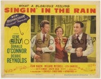 5b775 SINGIN' IN THE RAIN LC #2 1952 Gene Kelly, Donald O'Connor & Debbie Reynolds arm-in-arm!