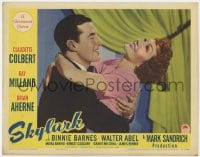 5b778 SKYLARK LC 1941 romantic close up of Claudette Colbert & Ray Milland embracing happily!
