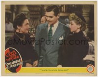 5b786 SOMEWHERE I'LL FIND YOU LC 1942 Clark Gable & Lana Turner tell hostess they want to be alone!