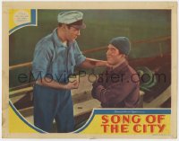 5b795 SONG OF THE CITY LC 1937 great close up of Dean Jagger threatening Nat Pendleton on ship!