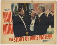 5b820 STORY OF LOUIS PASTEUR LC 1936 close up of Paul Muni in tuxedo confronting eminent scientist!