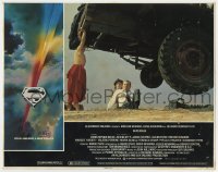 5b837 SUPERMAN LC 1978 great special effects image of young Superman lifting truck over his head!