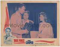5b848 TASK FORCE LC #7 R1956 close up of Gary Cooper in uniform with Jane Wyatt & Julie London!