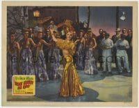 5b856 THAT NIGHT IN RIO LC 1941 Carmen Miranda dancing in her trademark fruit basket hat!