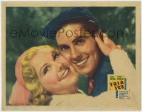 5b870 THIN ICE LC 1937 romantic portrait of Tyrone Power & pretty ice skater Sonja Henie!