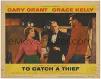 5b892 TO CATCH A THIEF LC #4 1955 Cary Grant, Brigitte Auber & guy in wine cellar, Alfred Hitchcock