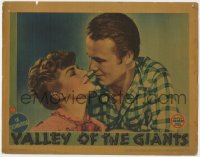 5b936 VALLEY OF THE GIANTS LC 1938 romantic c/u of Claire Trevor & Wayne Morris about to kiss!