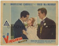5b939 VIRGINIA LC 1941 Sterling Hayden watches bride MAdeleine Carroll kiss Fred MacMurray!