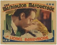5b947 WASHINGTON MASQUERADE LC 1932 romantic c/u of Karen Morley & Nils Asther kissing, ultra rare!
