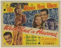 5b136 WEEK-END IN HAVANA TC 1941 Alice Faye, John Payne, Carmen Miranda & Cesar Romero!