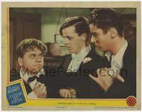 5b984 YANK AT ETON LC 1942 great close up of Mickey Rooney in tuxedo going to work on a bully!