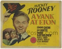 5b139 YANK AT ETON TC 1942 Mickey Rooney in tuxedo and top hat + close up with pretty girl!