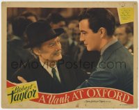5b985 YANK AT OXFORD LC 1938 Robert Taylor telling father Lionel Barrymore he won't let him down!