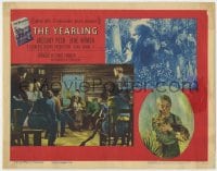 5b990 YEARLING LC #8 1946 Claude Jarman Jr., Gregory Peck & dog with others, MGM classic!
