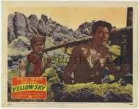 5b992 YELLOW SKY LC #8 1948 close up of barechested Gregory Peck, directed by William Wellman!