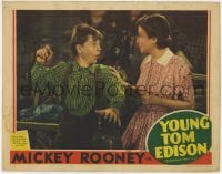 5b998 YOUNG TOM EDISON LC 1940 mother Fay Bainter comforts her young inventor son Mickey Rooney!
