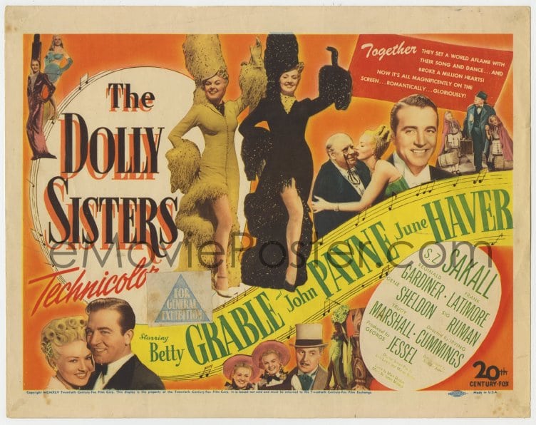 eMoviePoster.com: 5b036 DOLLY SISTERS TC 1945 sexy entertainers Betty ...