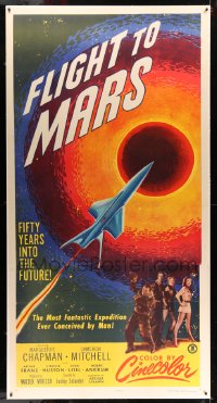 5c158 FLIGHT TO MARS 3sh 1951 most fantastic expedition ever conceived by man in the future, rare!