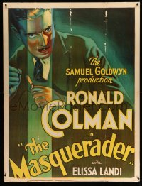 5c157 MASQUERADER INCOMPLETE 3sh 1933 Ronald Colman achieved fame by living a lie, ultra-rare!