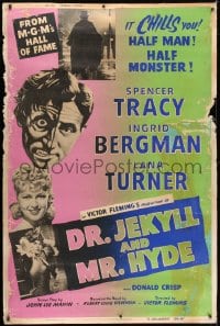 5c428 DR. JEKYLL & MR. HYDE 40x60 R1954 cool art of Spencer Tracy as half-man, half-monster!