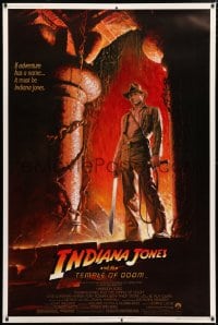 5c455 INDIANA JONES & THE TEMPLE OF DOOM 40x60 1984 Harrison Ford, Lucas & Spielberg!