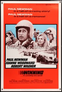5c497 WINNING 40x60 R1973 Paul Newman, Joanne Woodward, Indy car racing images!