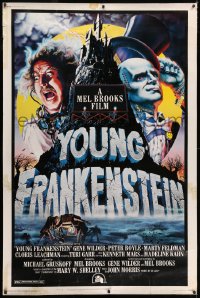 5c499 YOUNG FRANKENSTEIN style B 40x60 1974 Mel Brooks, Alvin art of Wilder, Boyle & Feldman!