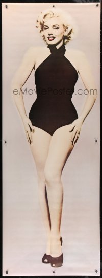 5c263 MARILYN MONROE 27x75 commercial poster 1983 full-length wearing black bathing suit!