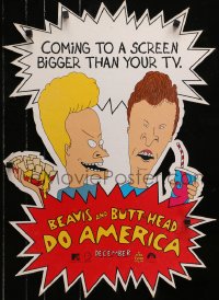 5c062 BEAVIS & BUTT-HEAD DO AMERICA 19x26 mobile 1996 Mike Judge MTV delinquent cartoon!