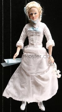 5c063 HIGH NOON porcelain doll & clock display 1980s Grace Kelly as Amy Kane and cool display!