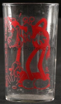 5c016 HORACE HORSECOLLAR drinking glass 1936 Ub Iwerks and Walt Disney creation, Mickey's friend!