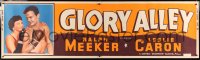 5c515 GLORY ALLEY paper banner 1952 boxer Ralph Meeker, sexy Leslie Caron, Raoul Walsh!