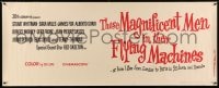 5c548 THOSE MAGNIFICENT MEN IN THEIR FLYING MACHINES paper banner 1965 great early airplanes!