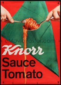 5c395 KNORR 36x50 Swiss advertising poster 1960 packaged seasoning, spaghetti with tomato sauce!