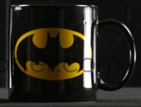5c004 BATMAN 2 coffee mugs 1964 & 1989 Batmobile and logo from two completely different eras!