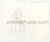 5d070 SIMPSONS animation art 2000s cartoon pencil drawing of youngr Abe looking angry!