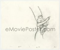 5d065 SIMPSONS animation art 2000s cartoon pencil drawing of Marge carrying Maggie & pointing!