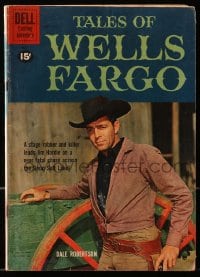 5d098 TALES OF WELLS FARGO #1167 comic book 1961 Dale Robertson follows a stage robber & killer!